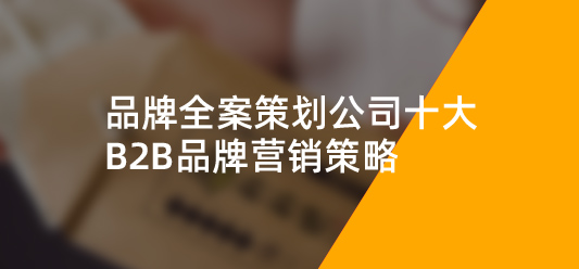 品牌全案策劃公司十大B2B品牌營(yíng)銷策略
